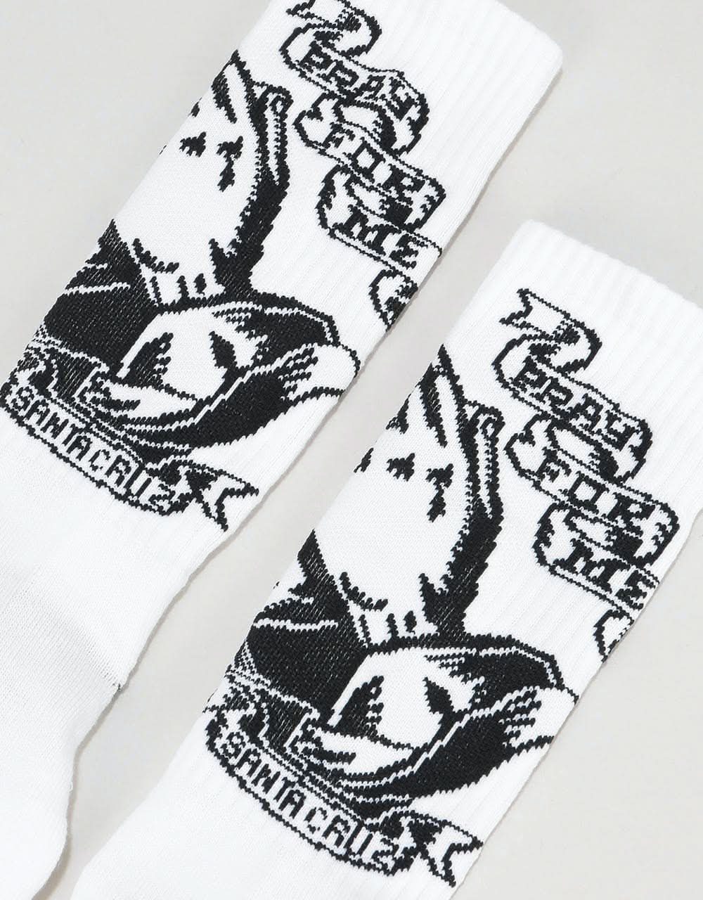 Santa Cruz Praying Hand Socks - White