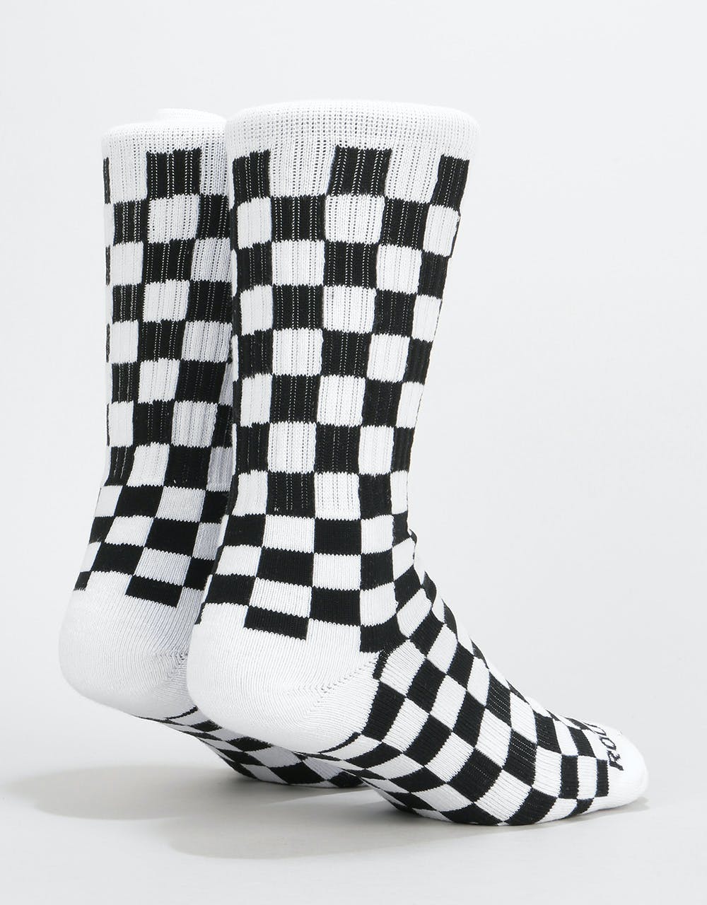 Route One Checkerboard Crew Socks - Black/White