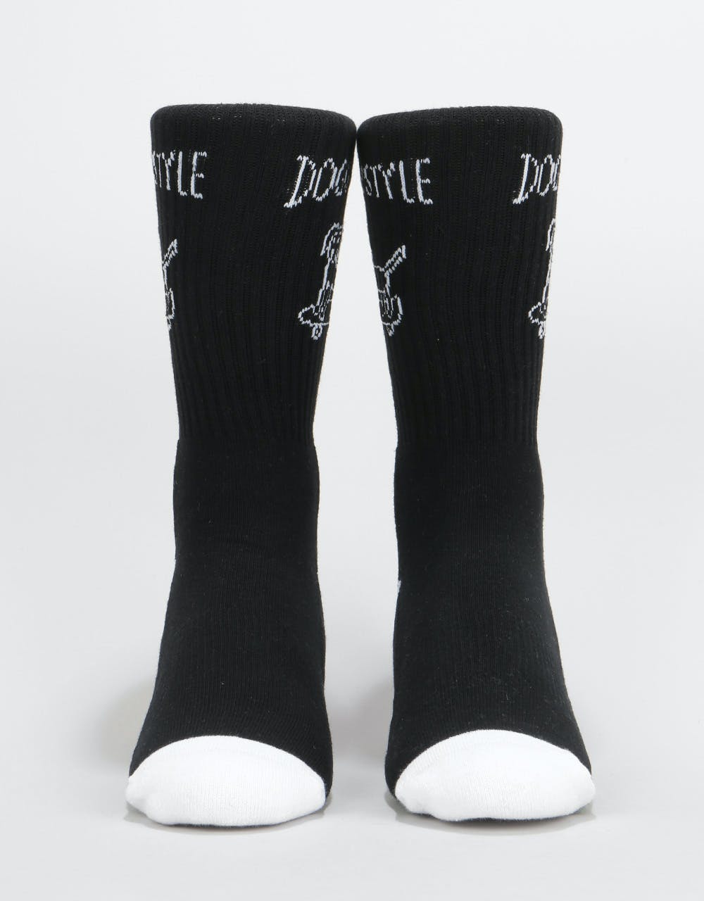 Route One Doggy Style Crew Socks - Black/White
