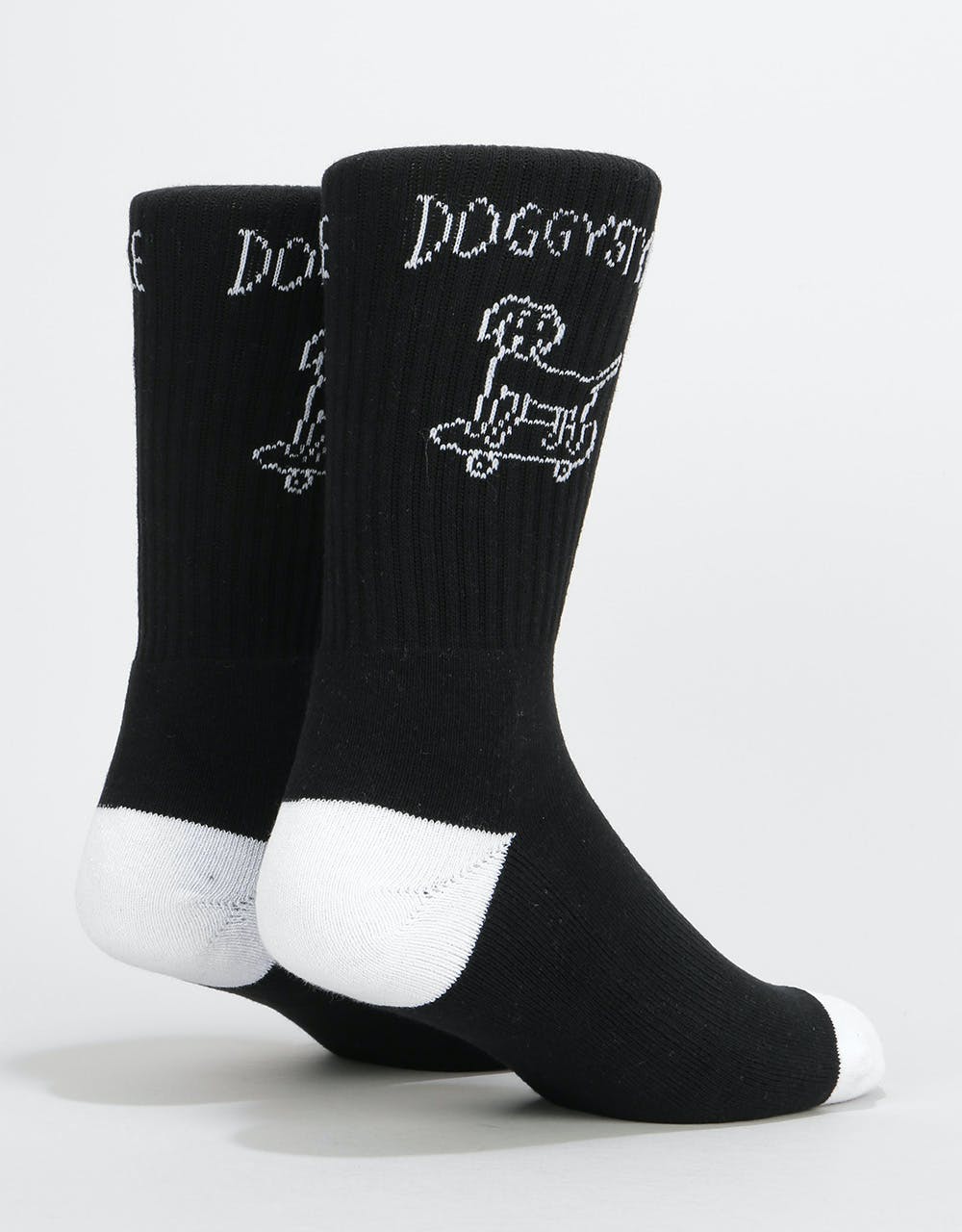 Route One Doggy Style Crew Socks - Black/White