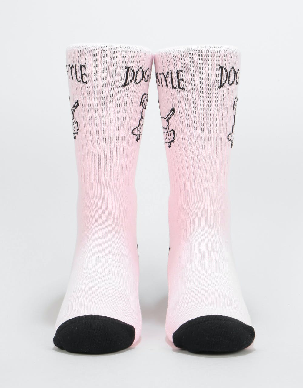Route One Doggy Style Crew Socks - Pink/Black