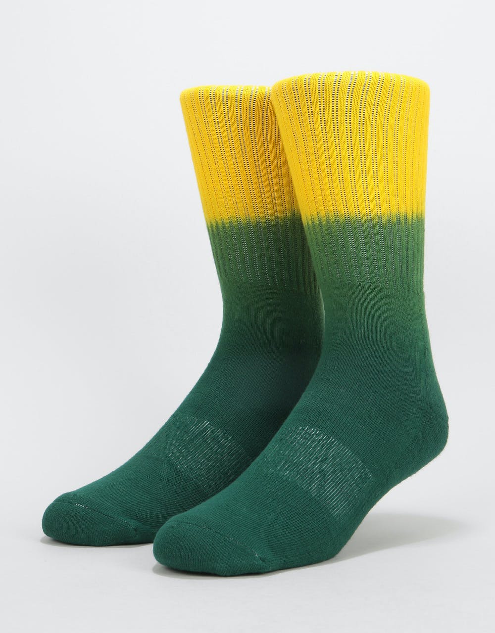 Route One Tie Dye Crew Socks - Yellow/Green