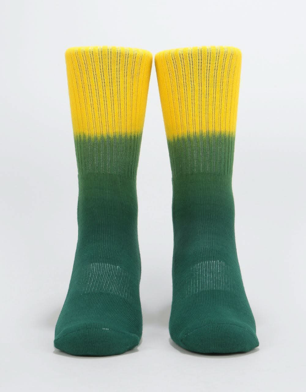 Route One Tie Dye Crew Socks - Yellow/Green