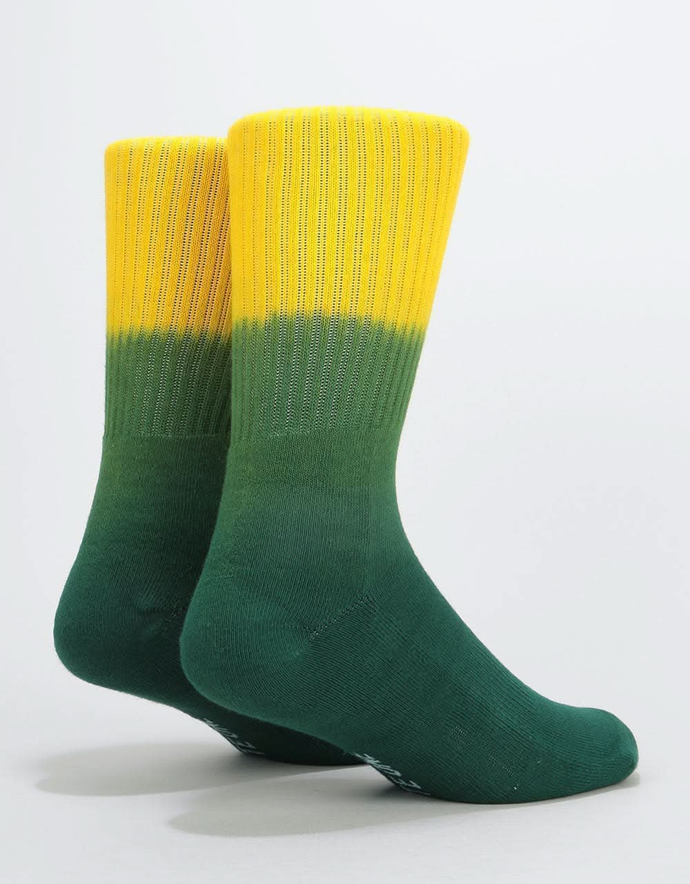 Route One Tie Dye Crew Socks - Yellow/Green