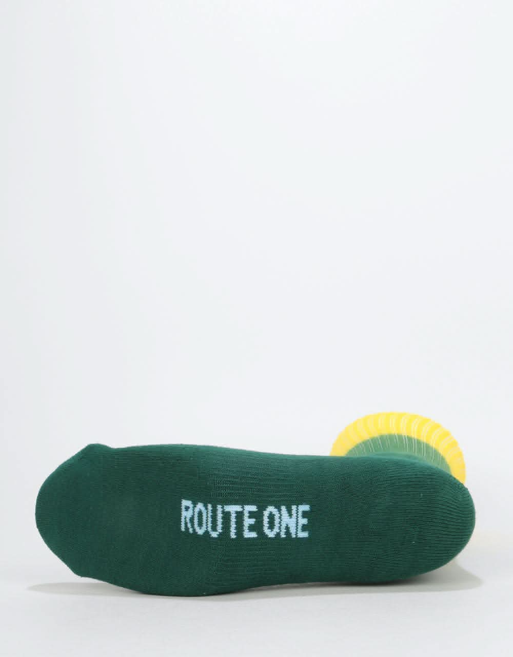 Route One Tie Dye Crew Socks - Yellow/Green