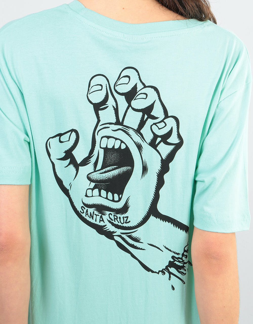Santa Cruz Screaming Hand Outline Womens T-Shirt - Jade
