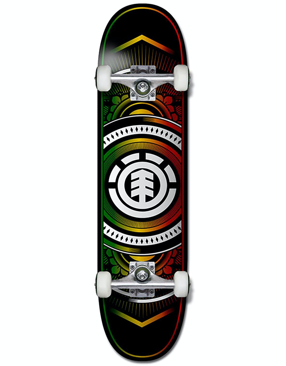 Element Hatched Rasta Complete Skateboard - 8"