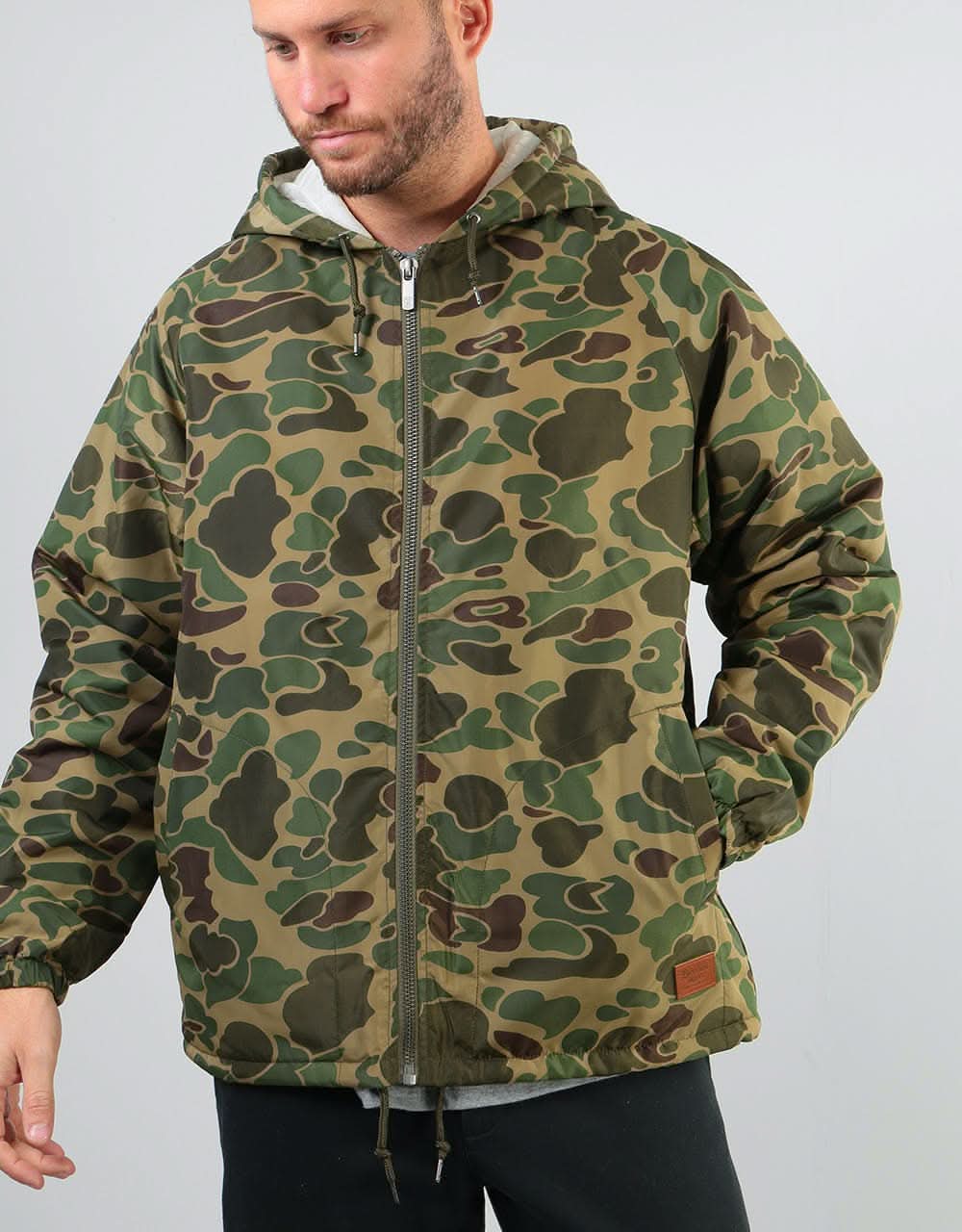 Brixton Claxton Sherpa Jacket - Olive Camo
