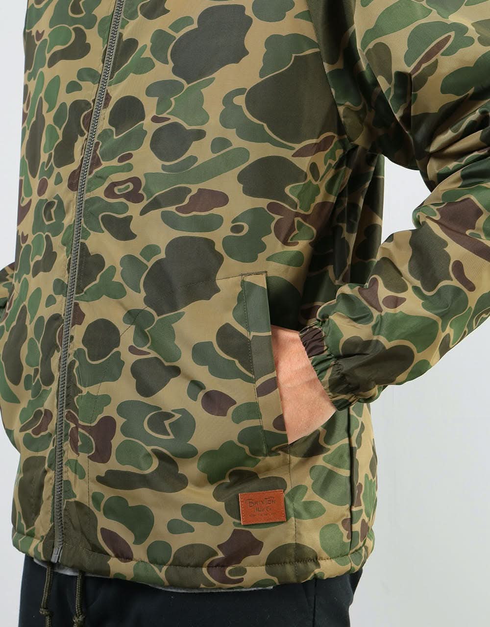 Brixton Claxton Sherpa Jacket - Olive Camo