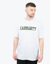 Carhartt WIP S/S College T-Shirt - White/Camo Laurel