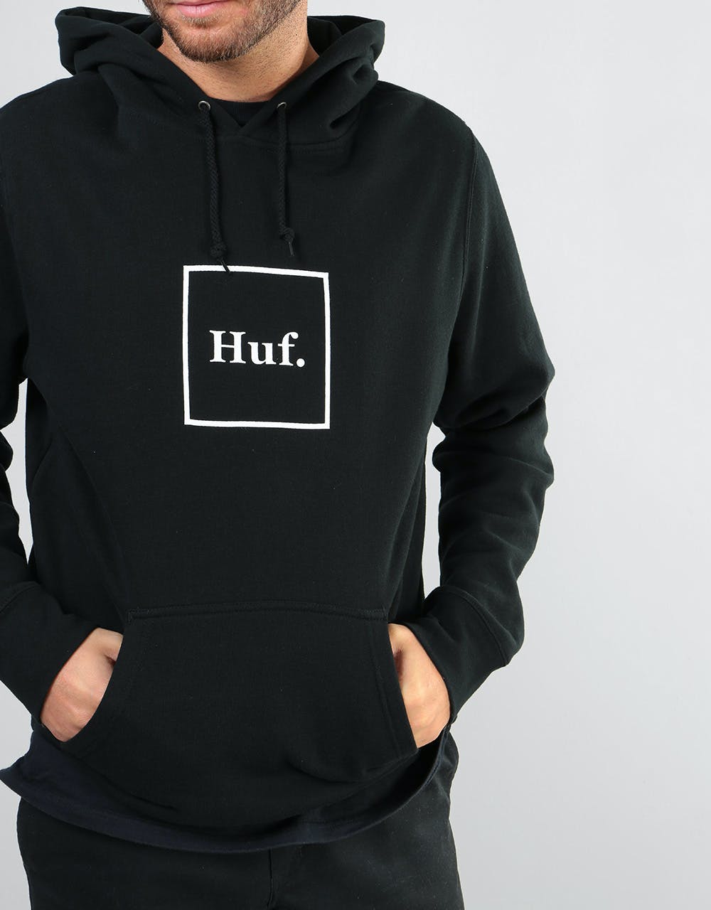 HUF Box Logo Pullover Hoodie - Black