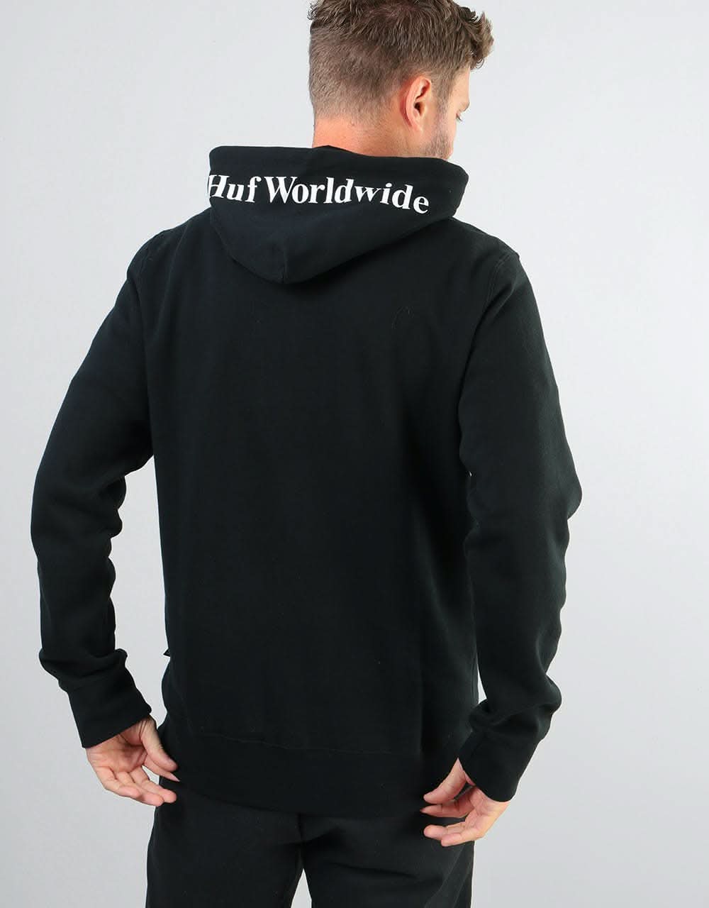 HUF Box Logo Pullover Hoodie - Black