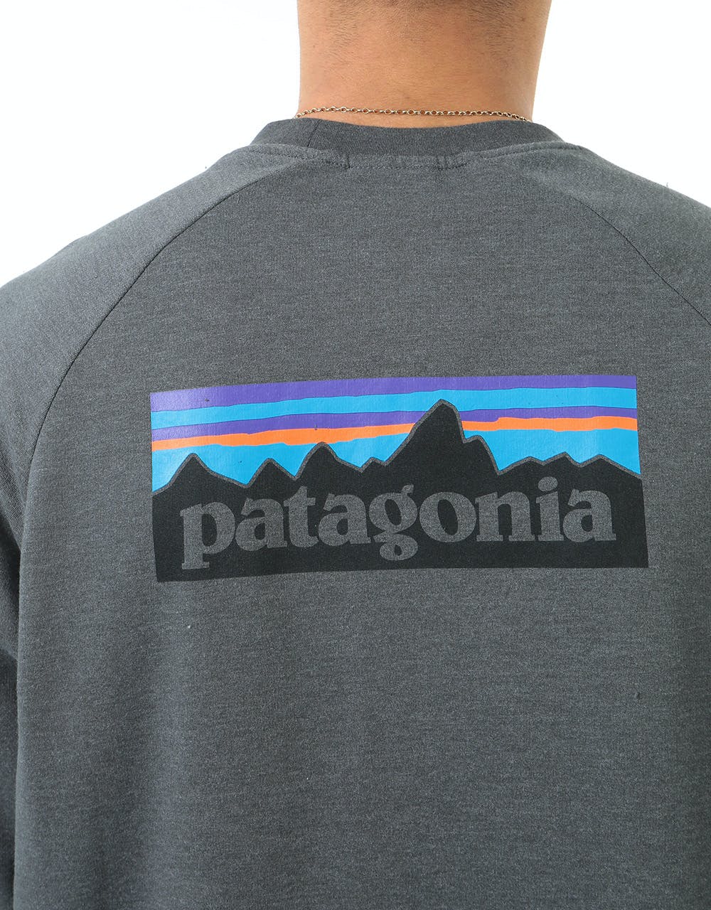 Patagonia P-6 Logo Lightweight Crew Sweatshirt - Forge Grey