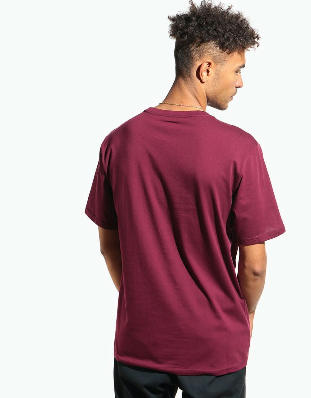 Converse Star Chevron Left Chest T-Shirt - Dark Burgundy