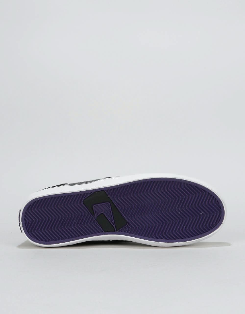 Globe Motley Skate Shoes - Black Chambray/White