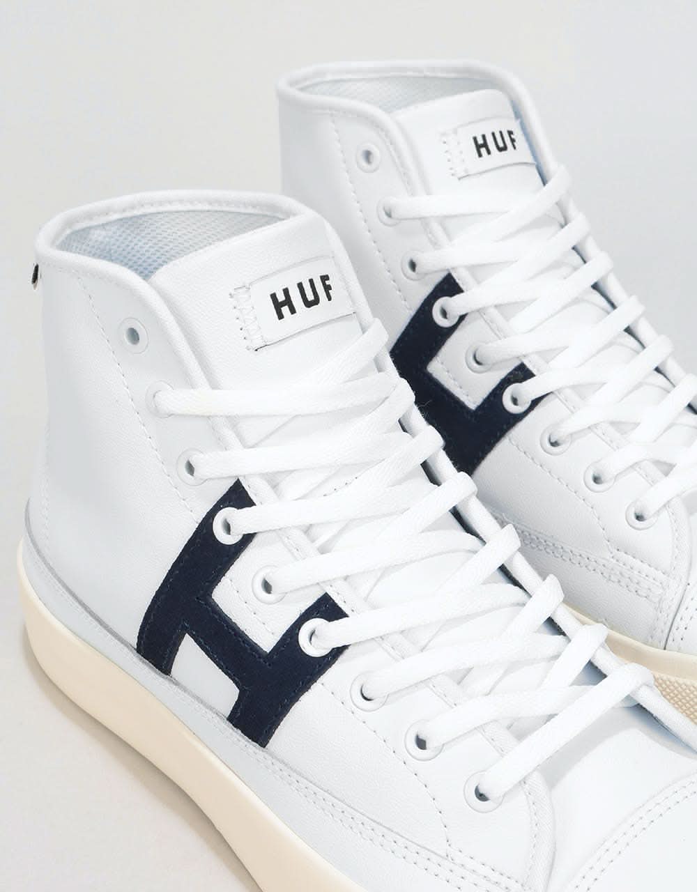 HUF Hupper 2 Hi Skate Shoes - White/Navy