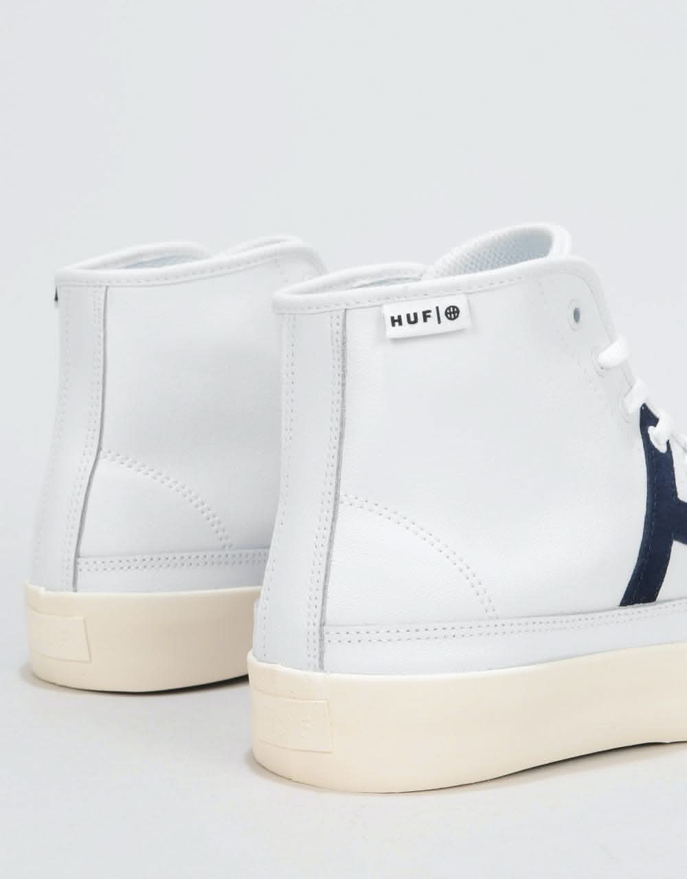 HUF Hupper 2 Hi Skate Shoes - White/Navy