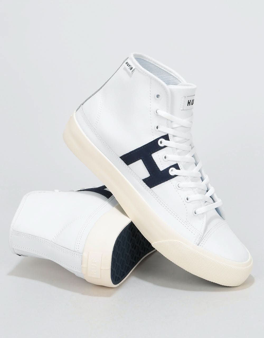 HUF Hupper 2 Hi Skate Shoes - White/Navy