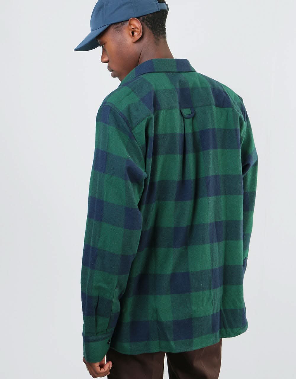 Route One Flannel Shirt - Green/Navy