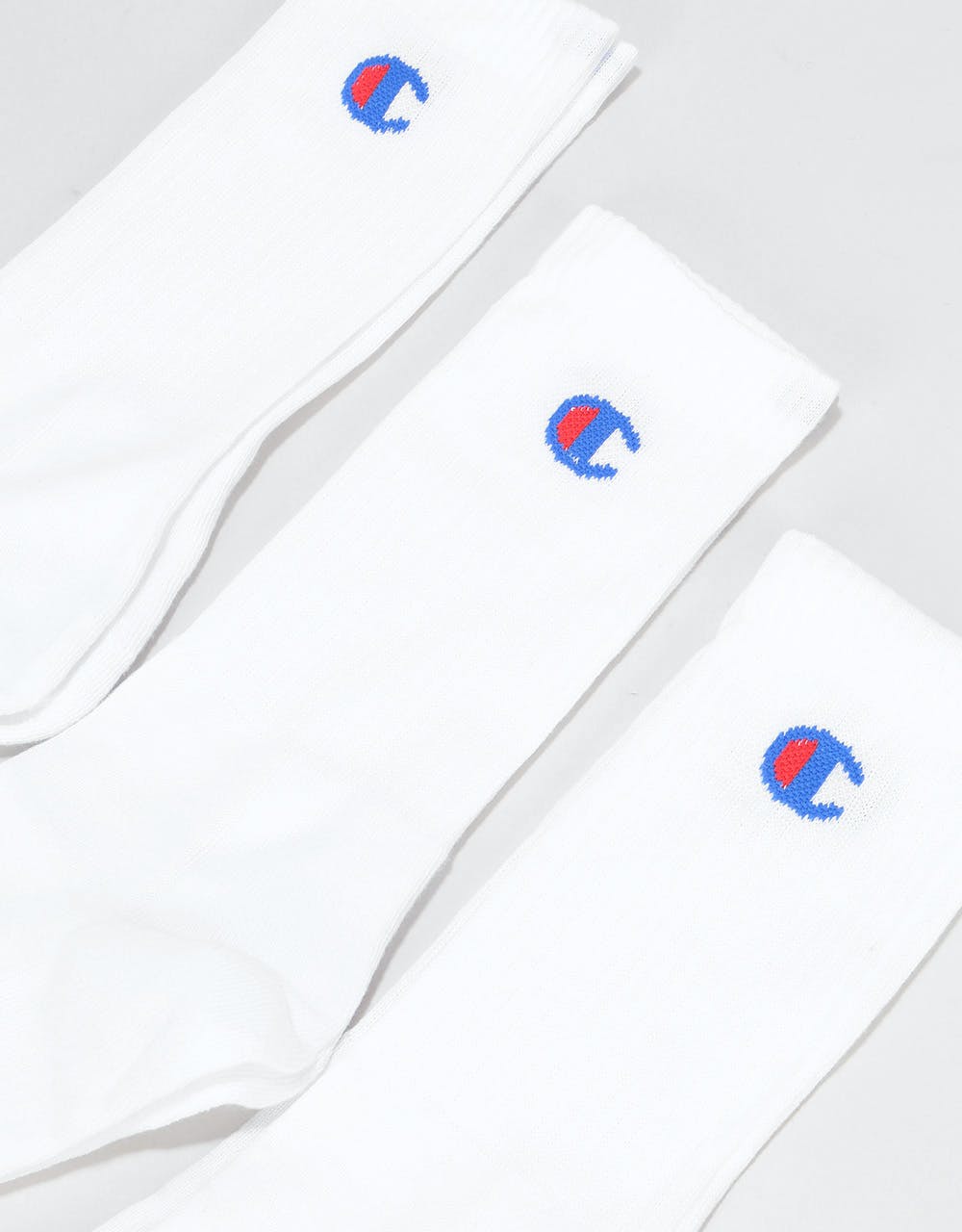 Champion C Logo 3 Pack Socks - White
