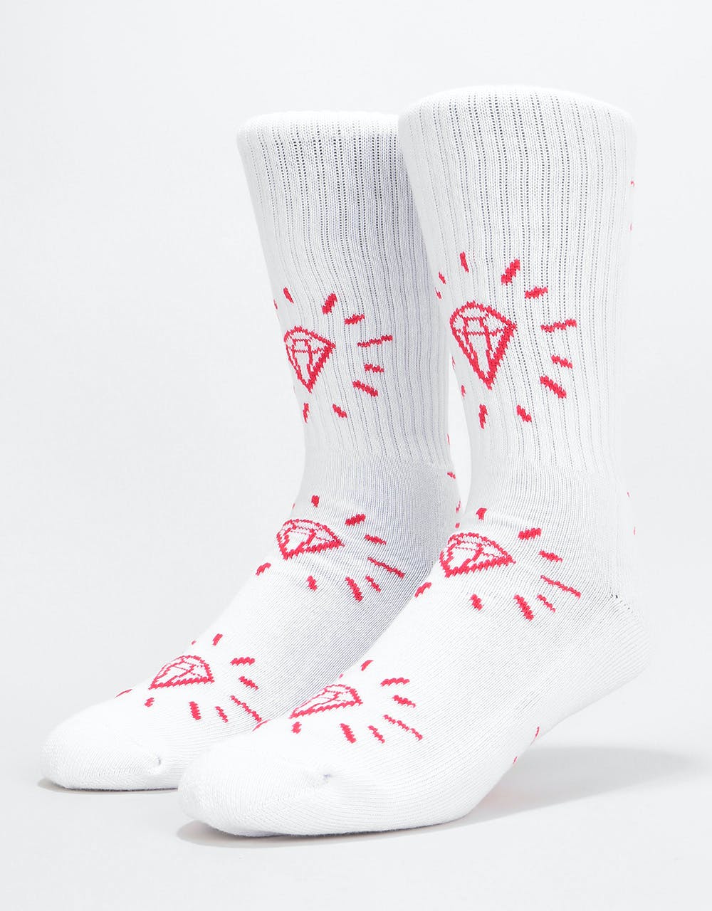 Diamond Supply Co. Outshine Crew Socks - White