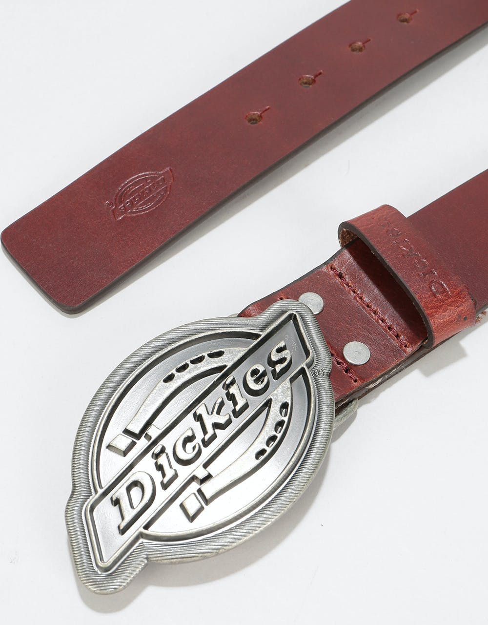 Dickies Everett Leather Belt - Mahogany