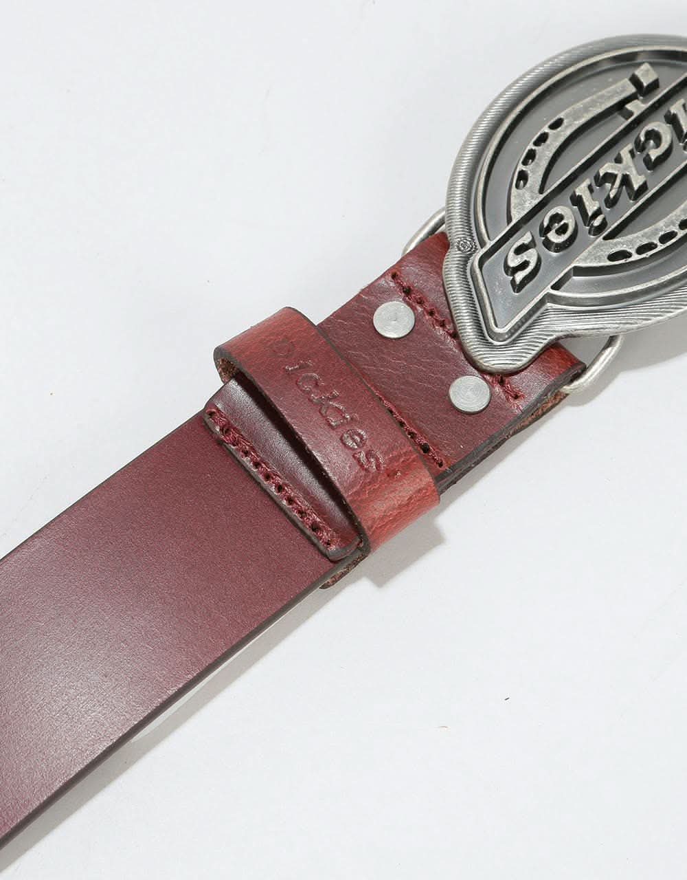 Dickies Everett Leather Belt - Mahogany