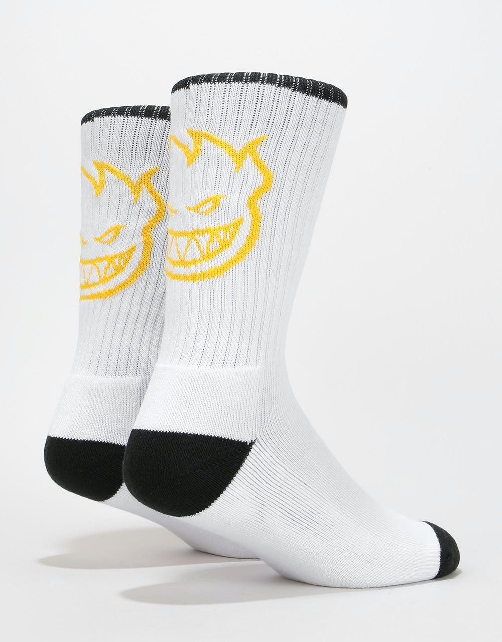 Spitfire Heads Up Socks - White/Black/Yellow