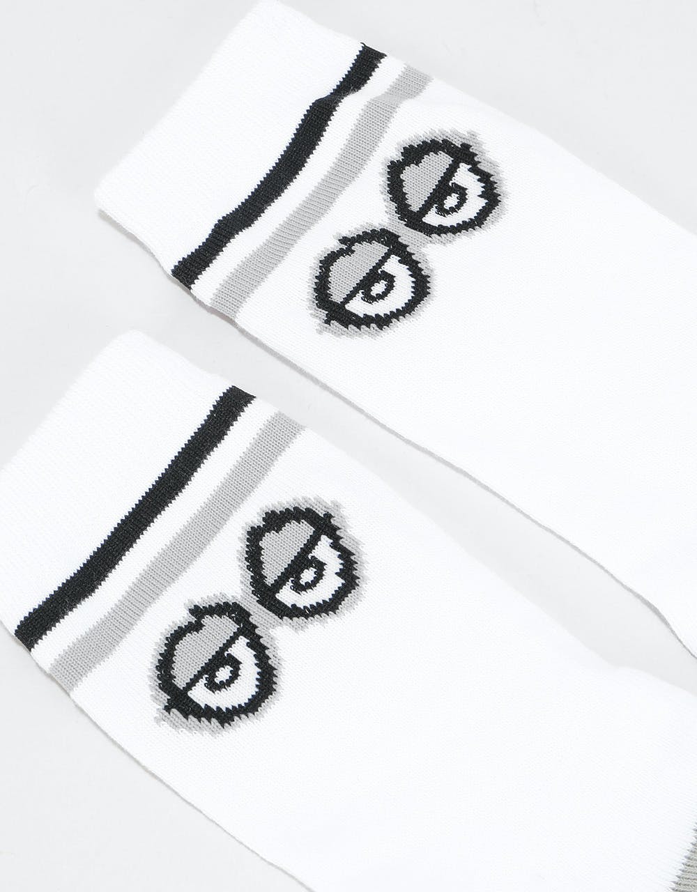 Krooked Big Eyes Socks - White/Grey/Black