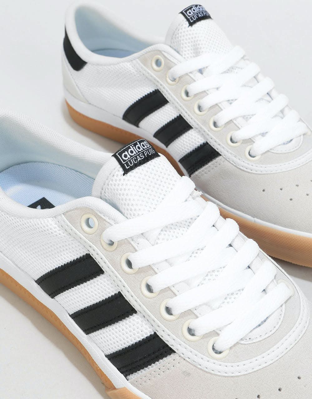 Adidas Lucas Premiere Skate Shoes - Crystal White/Black/Gum