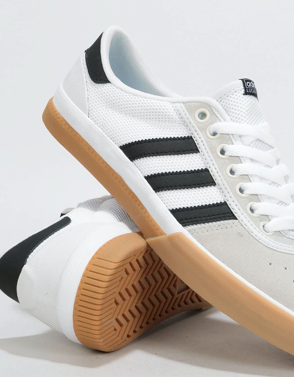 Adidas Lucas Premiere Skate Shoes - Crystal White/Black/Gum