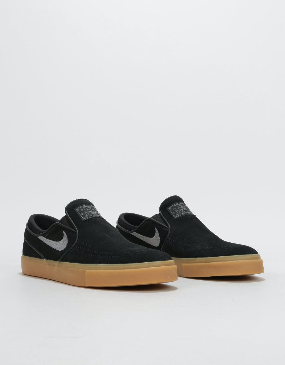 Nike SB Zoom Stefan Janoski Slip Skate Shoes - Black/Gunsmoke-Gum