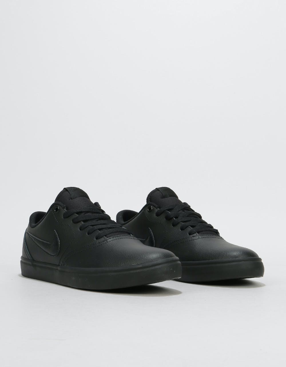 Nike SB Check Solarsoft Skate Shoes - Black/Black-Gunsmoke