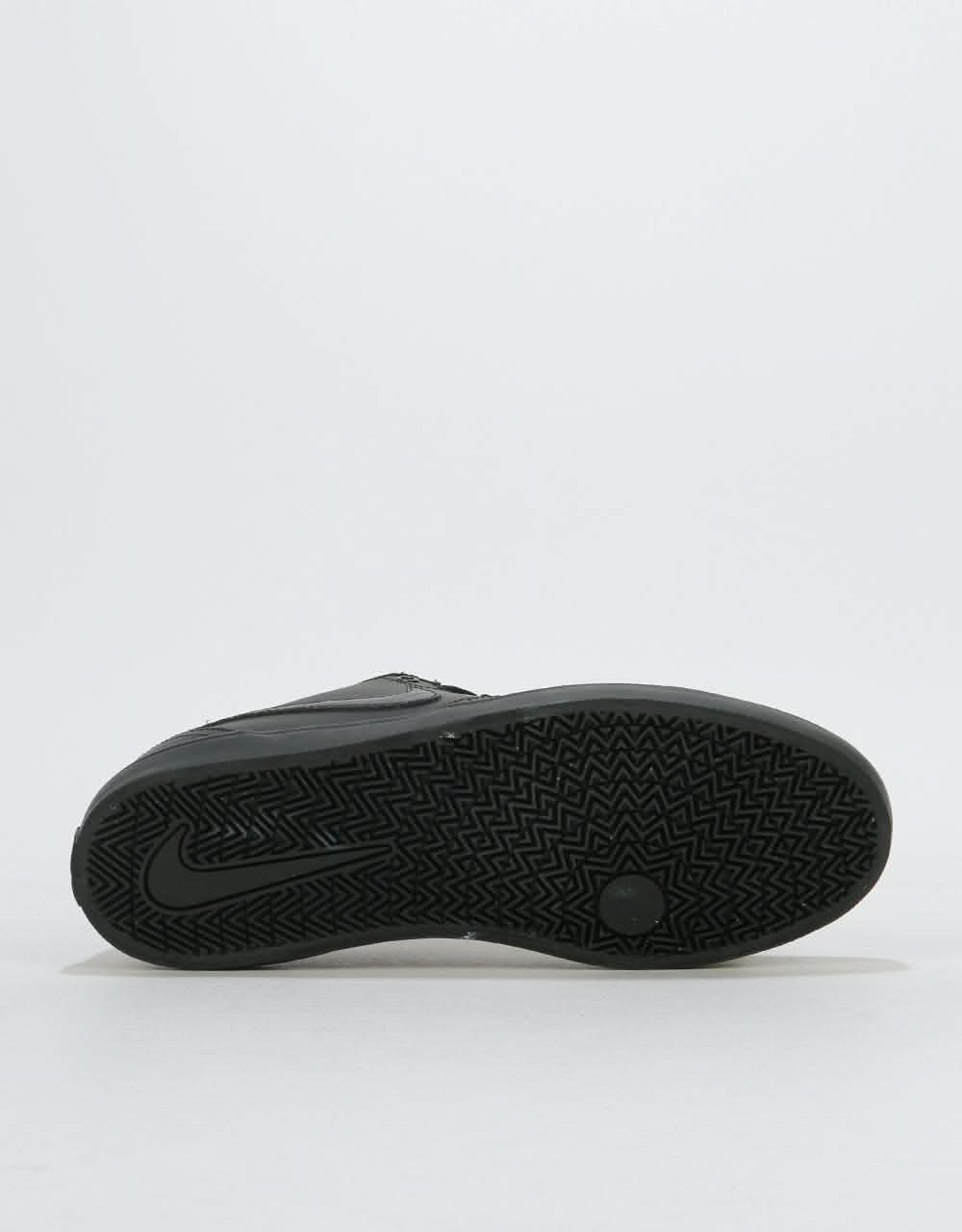 Nike SB Check Solarsoft Skate Shoes - Black/Black-Gunsmoke