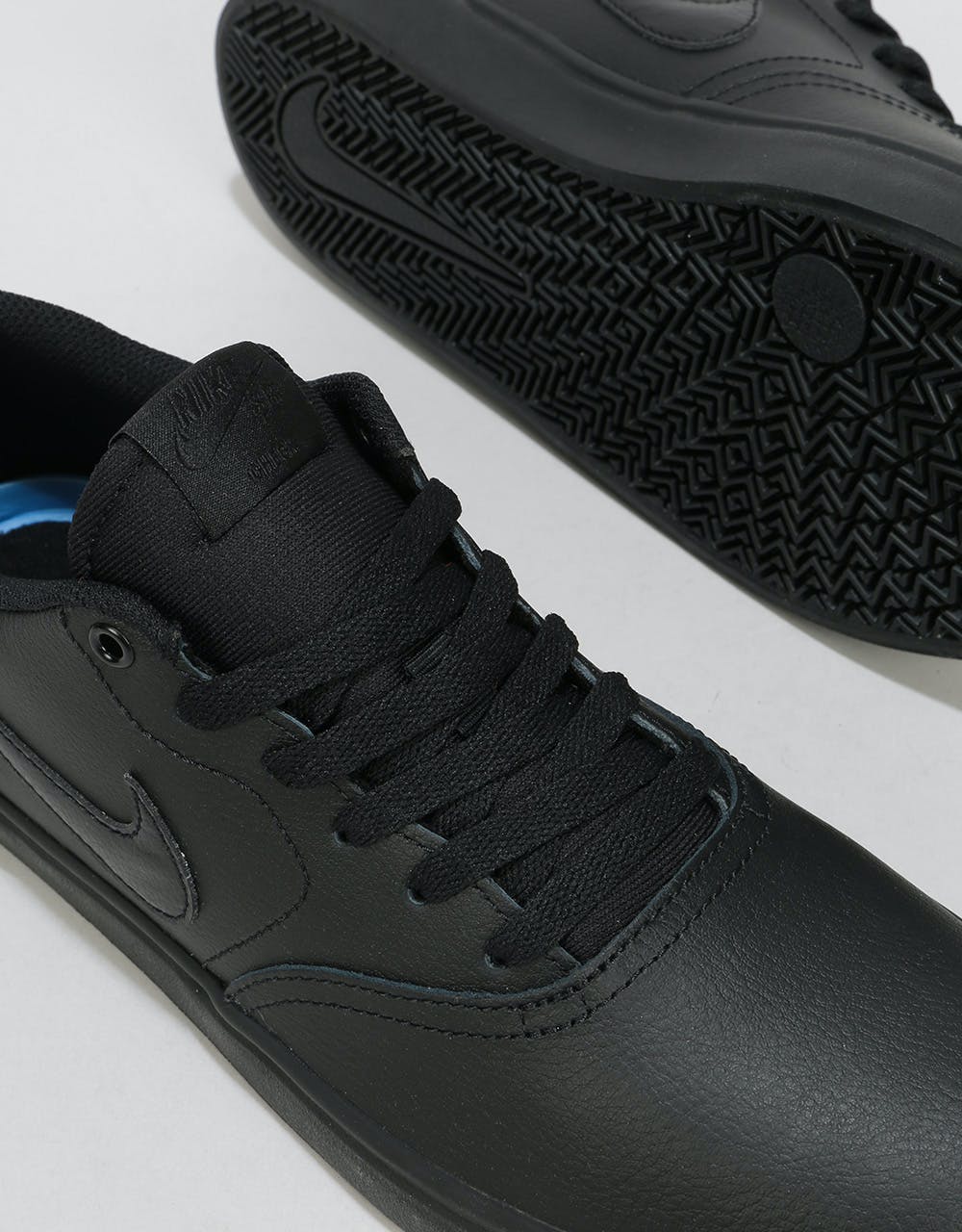 Nike SB Check Solarsoft Skate Shoes - Black/Black-Gunsmoke