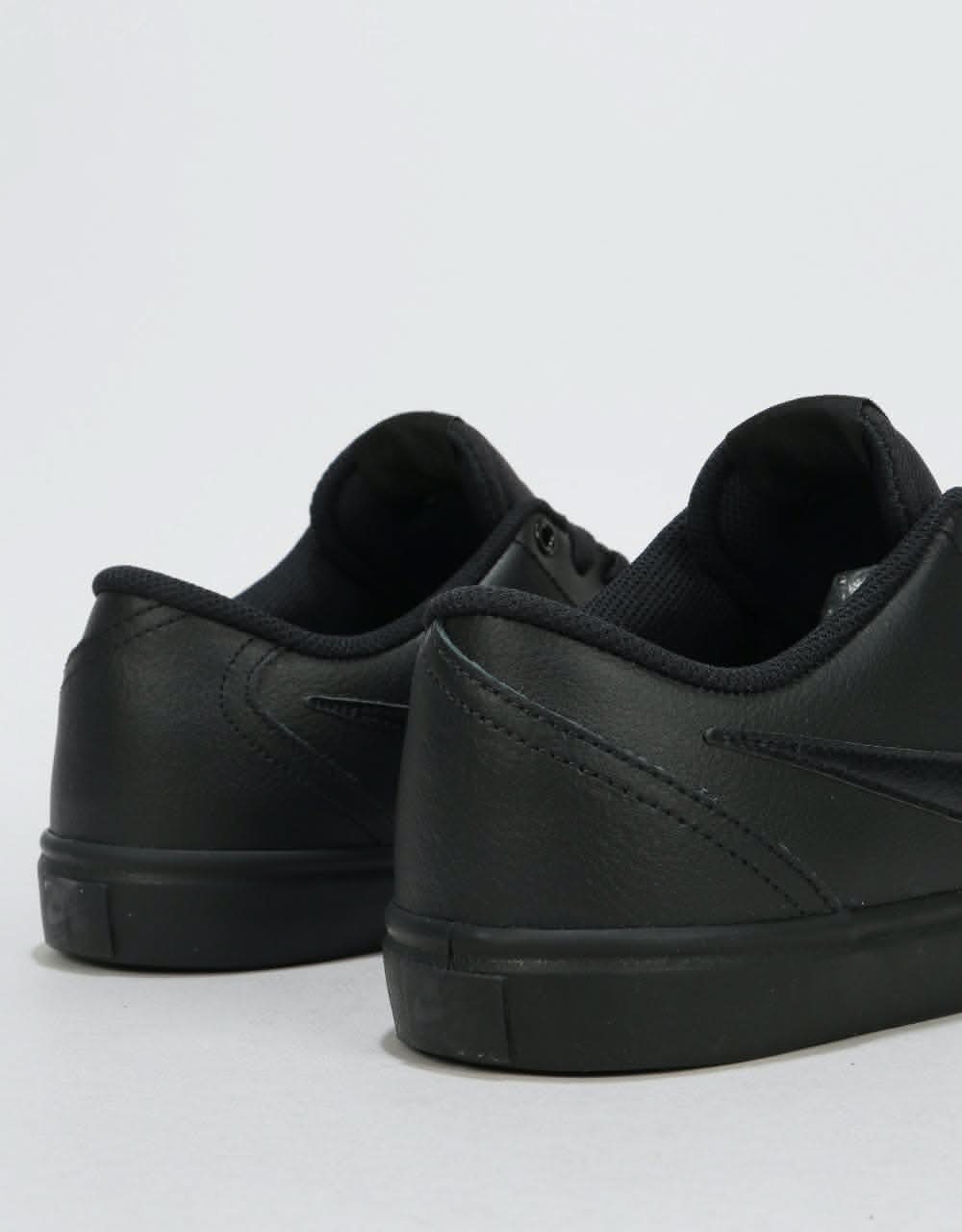 Nike SB Check Solarsoft Skate Shoes - Black/Black-Gunsmoke