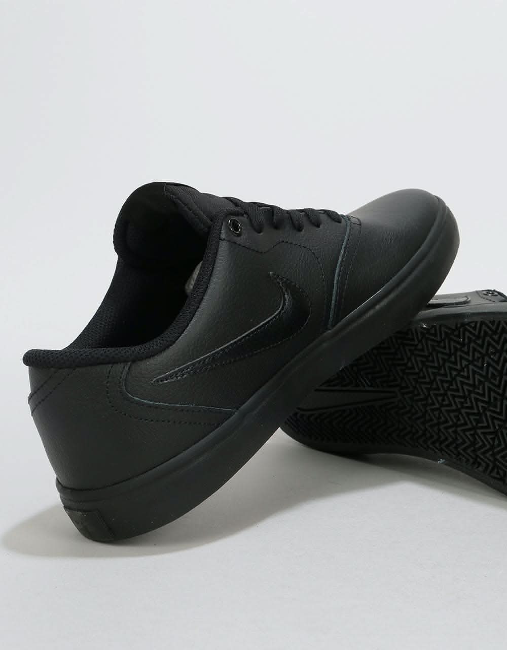 Nike SB Check Solarsoft Skate Shoes - Black/Black-Gunsmoke