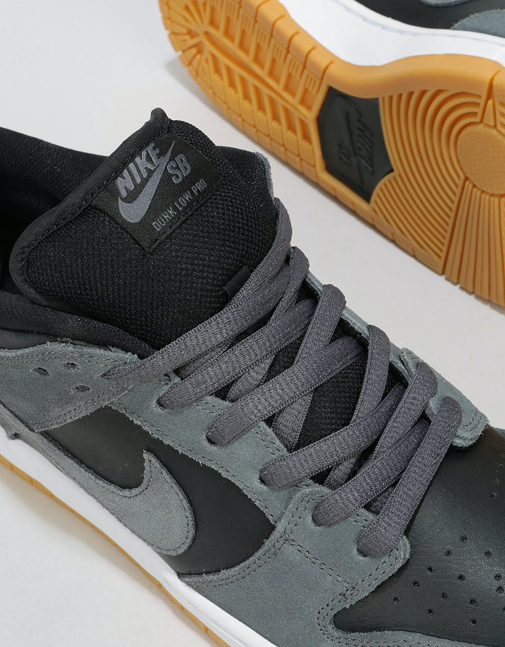 Nike SB Dunk Low Skate Shoes - Dark Grey/Dark Grey-Black-White
