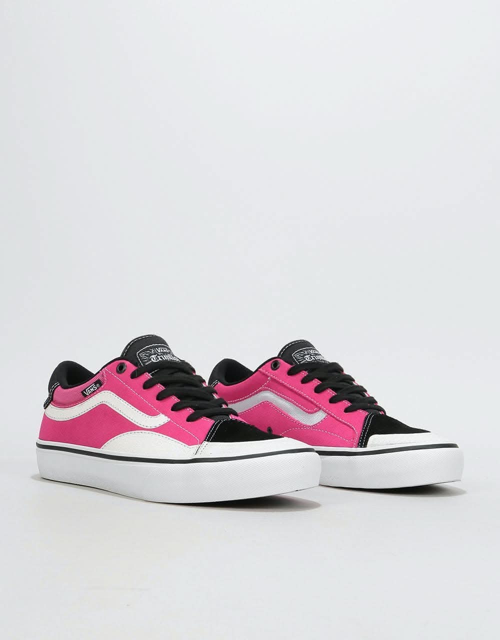 Vans TNT AP Skate Shoes - Black/Magenta/White