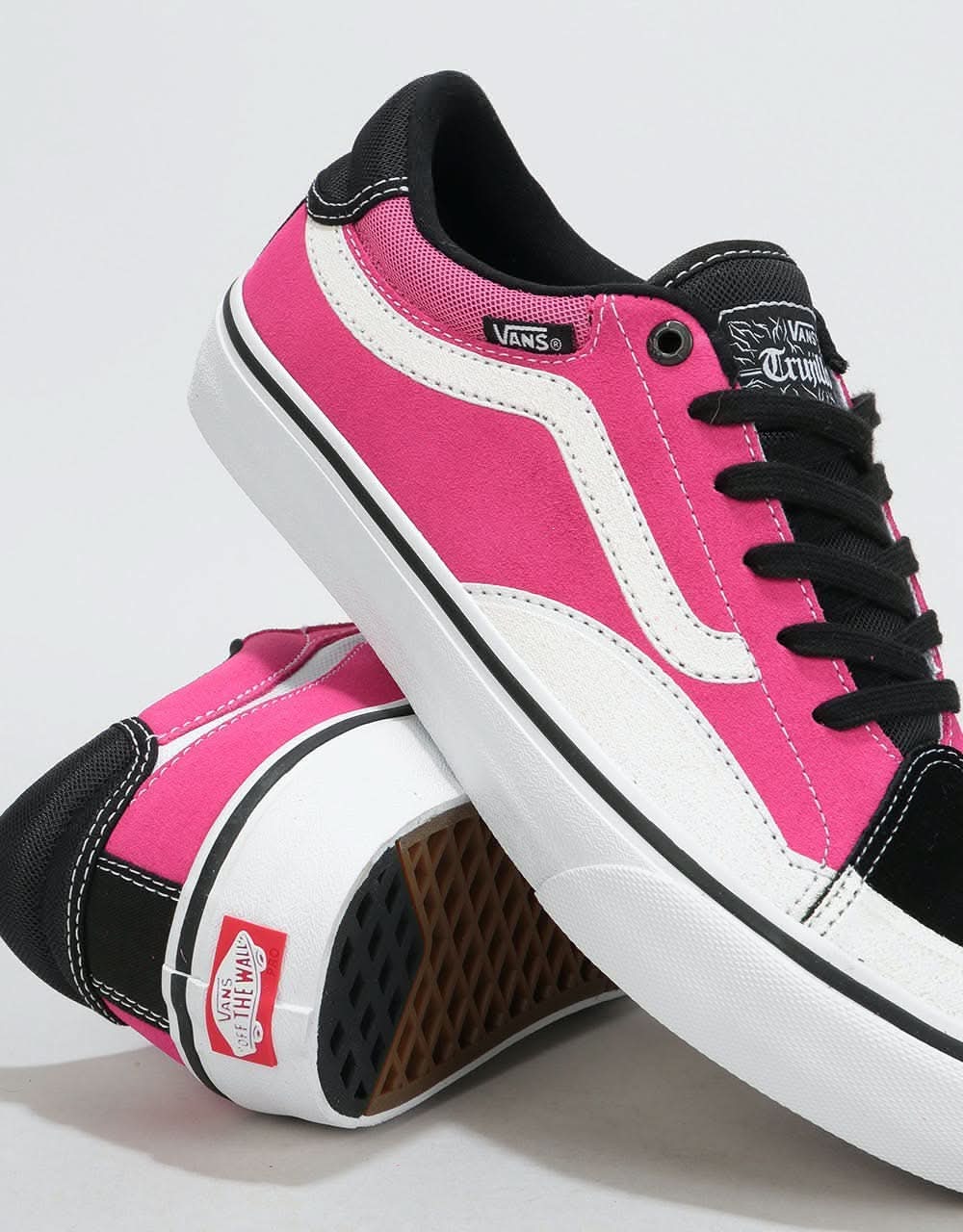 Vans TNT AP Skate Shoes - Black/Magenta/White