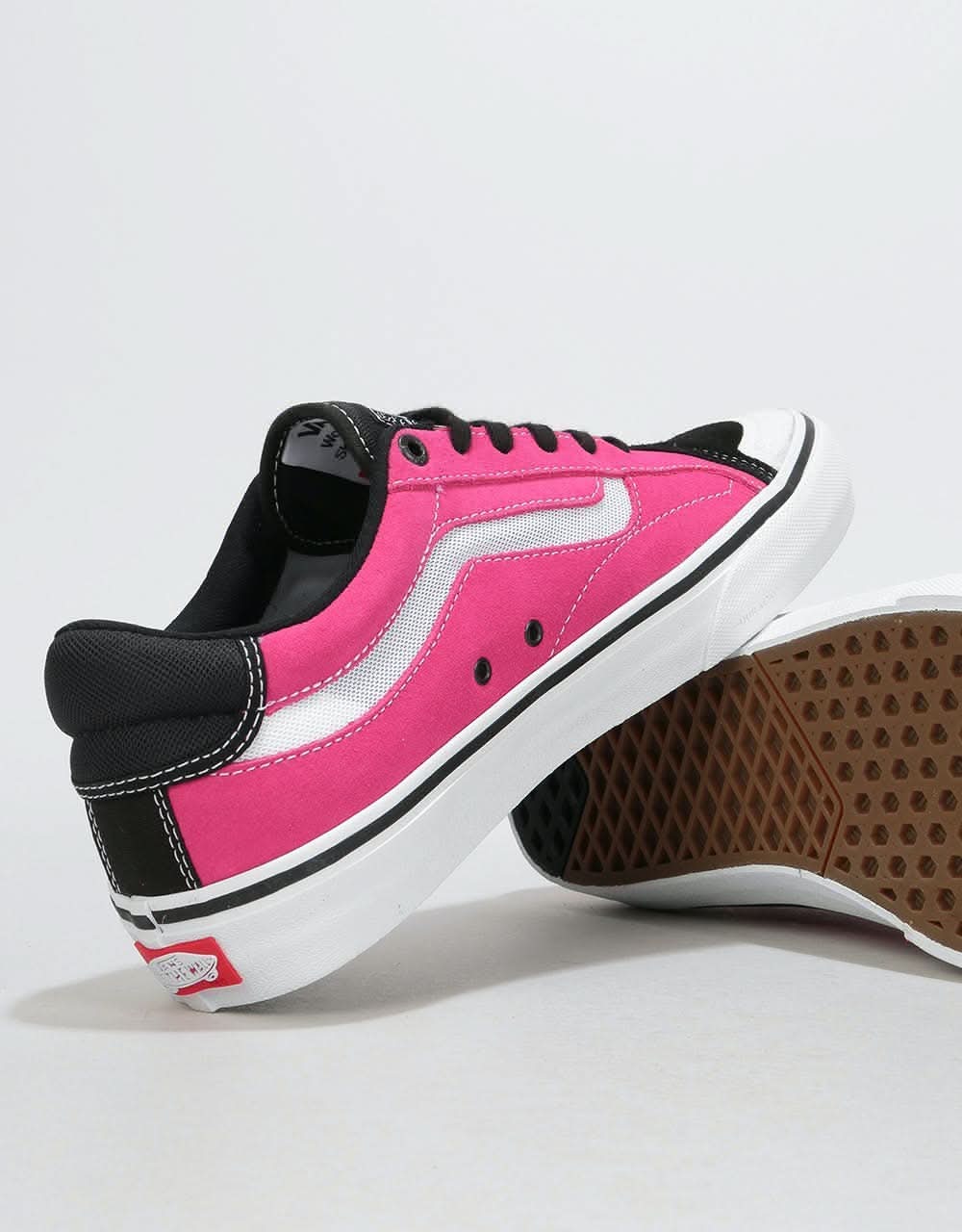 Vans TNT AP Skate Shoes - Black/Magenta/White