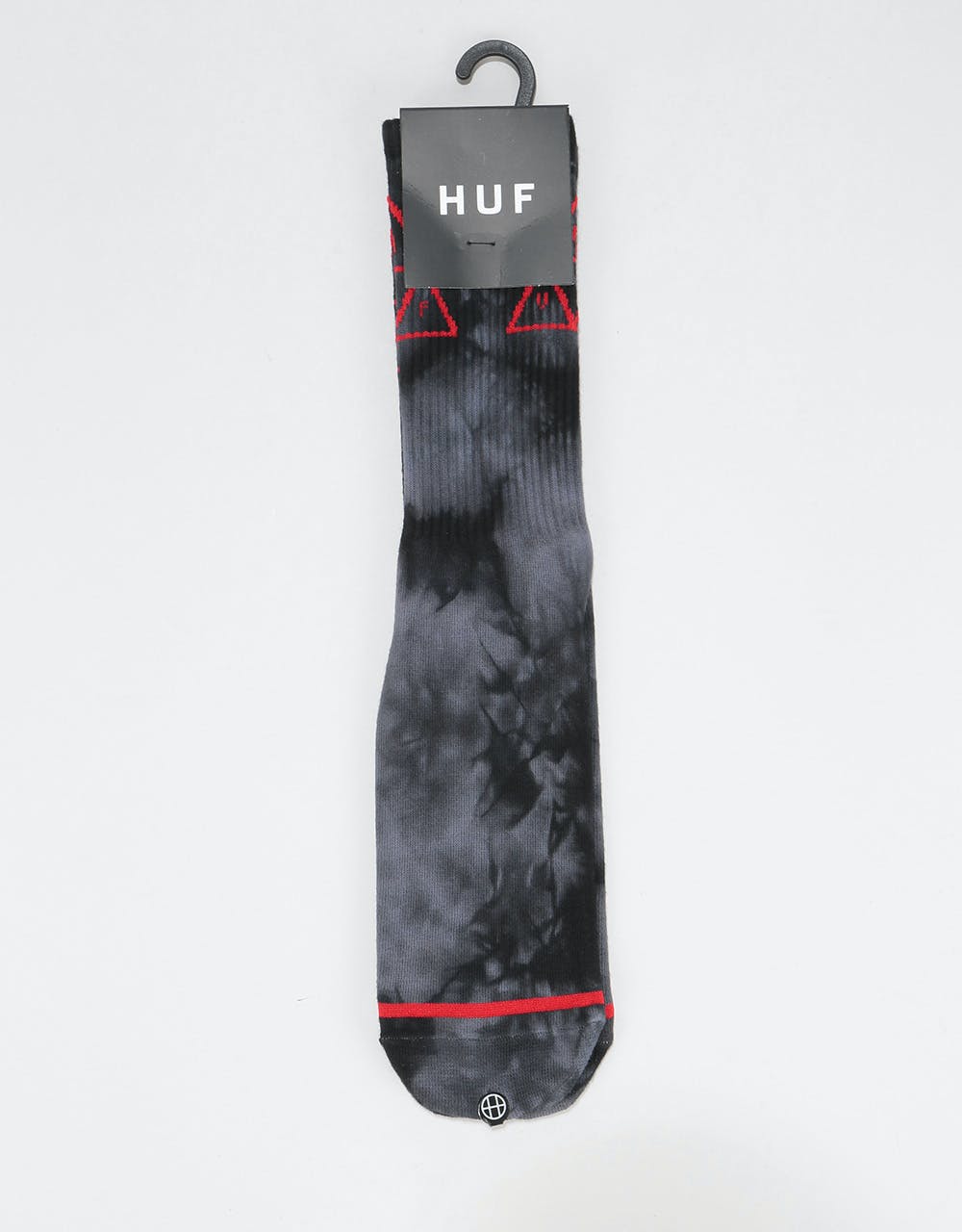 HUF Spot Dye Triple Triangle Crew Socks - Black