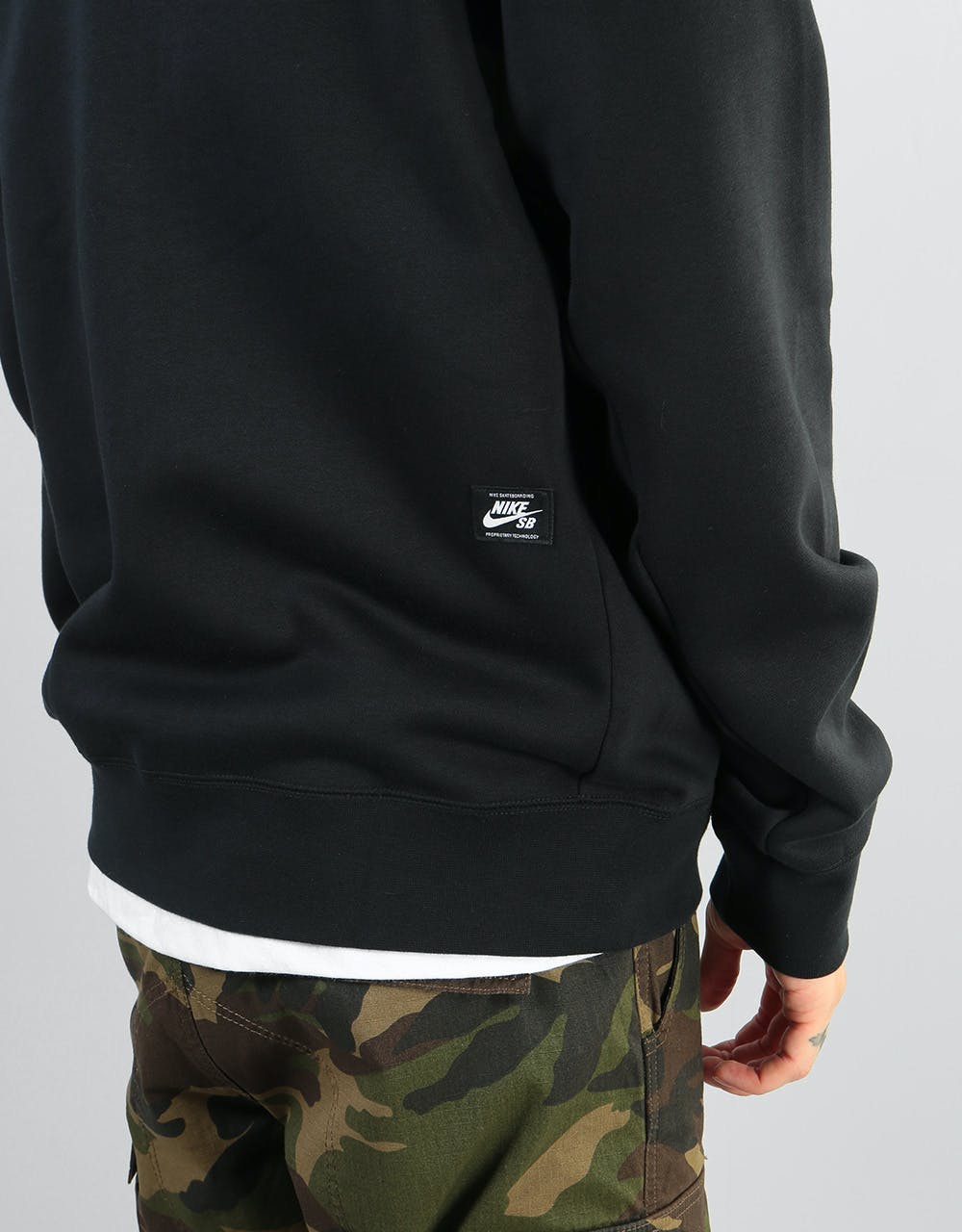 Nike SB Icon Essential FZ Hoodie - Black/Black