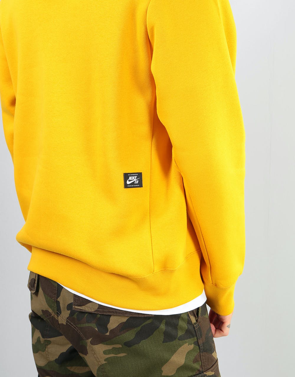Nike SB Icon Essential Pullover Hoodie - Yellow Ochre/White