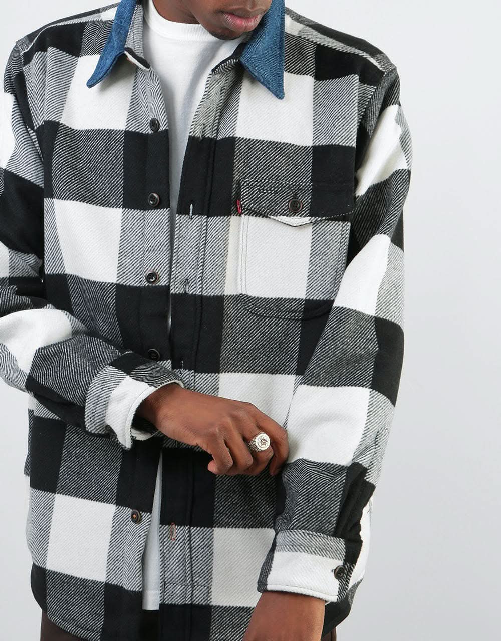 Levi's Skateboarding Quilted Mason Jacket - Manatee Bright White