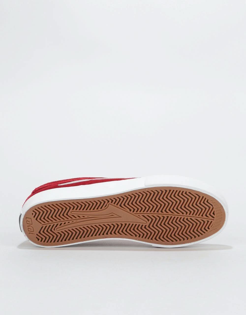 Lakai Sheffield Skate Shoes - Red/Silver Suede
