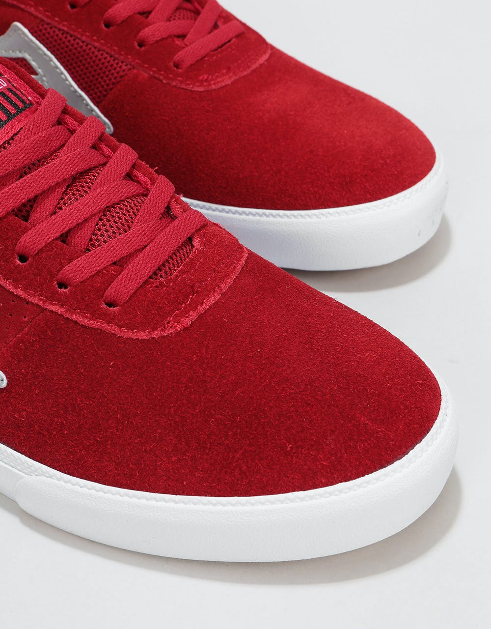 Lakai Sheffield Skate Shoes - Red/Silver Suede