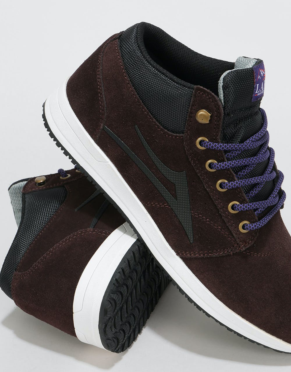Lakai Griffin Mid Skate Shoes - Chocolate Suede