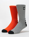 adidas BB Socks - Collegiate Orange/Core Heather