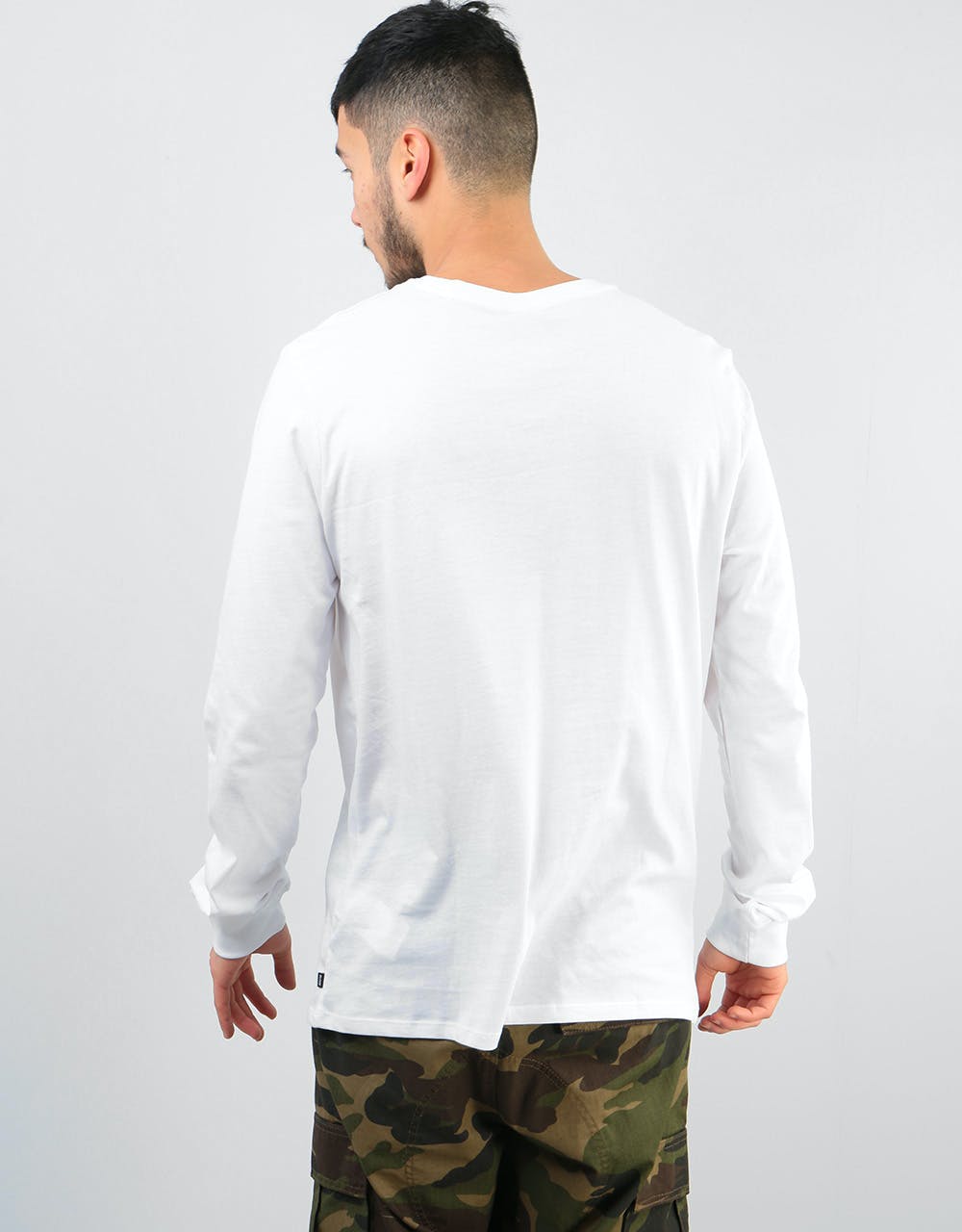 Nike SB Backwards L/S T-Shirt - White/Blue Force